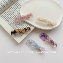 创意醋酸迷你梳子发夹女孩侧边刘海碎发夹一字夹鸭嘴夹发卡子头饰