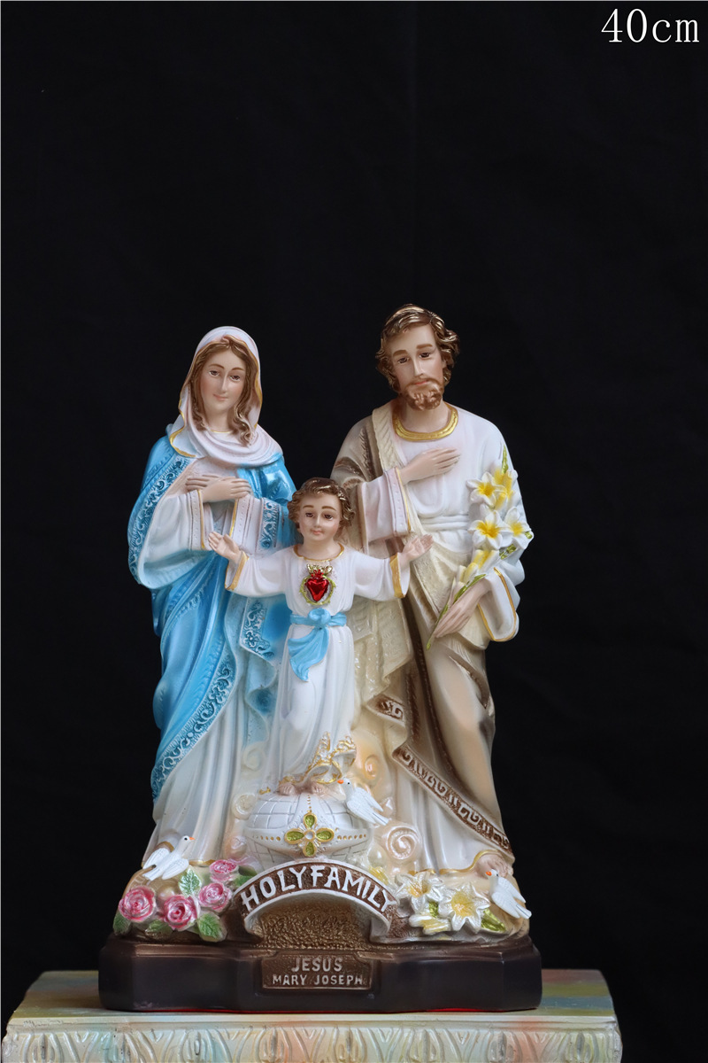 40cm Sagrada Familia tres estatuas de la iglesia regalos minimalistas como la casa sala de estar ornamentos de resina artesanía