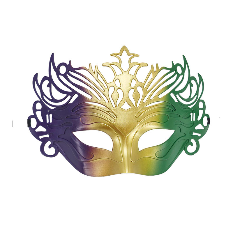 Carnaval ventas en caliente nuevo tricolor retro máscara de mitad de cara carnaval party disfraz prop máscara de escenario