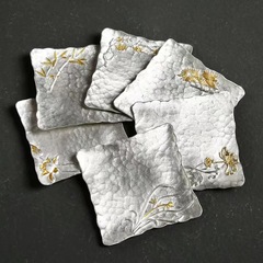 日本式の手作りの純錫の杯のマットの断熱マットのアイデアの杯は茶器の部品の禅意の工夫の茶道の部品を頼みます。
