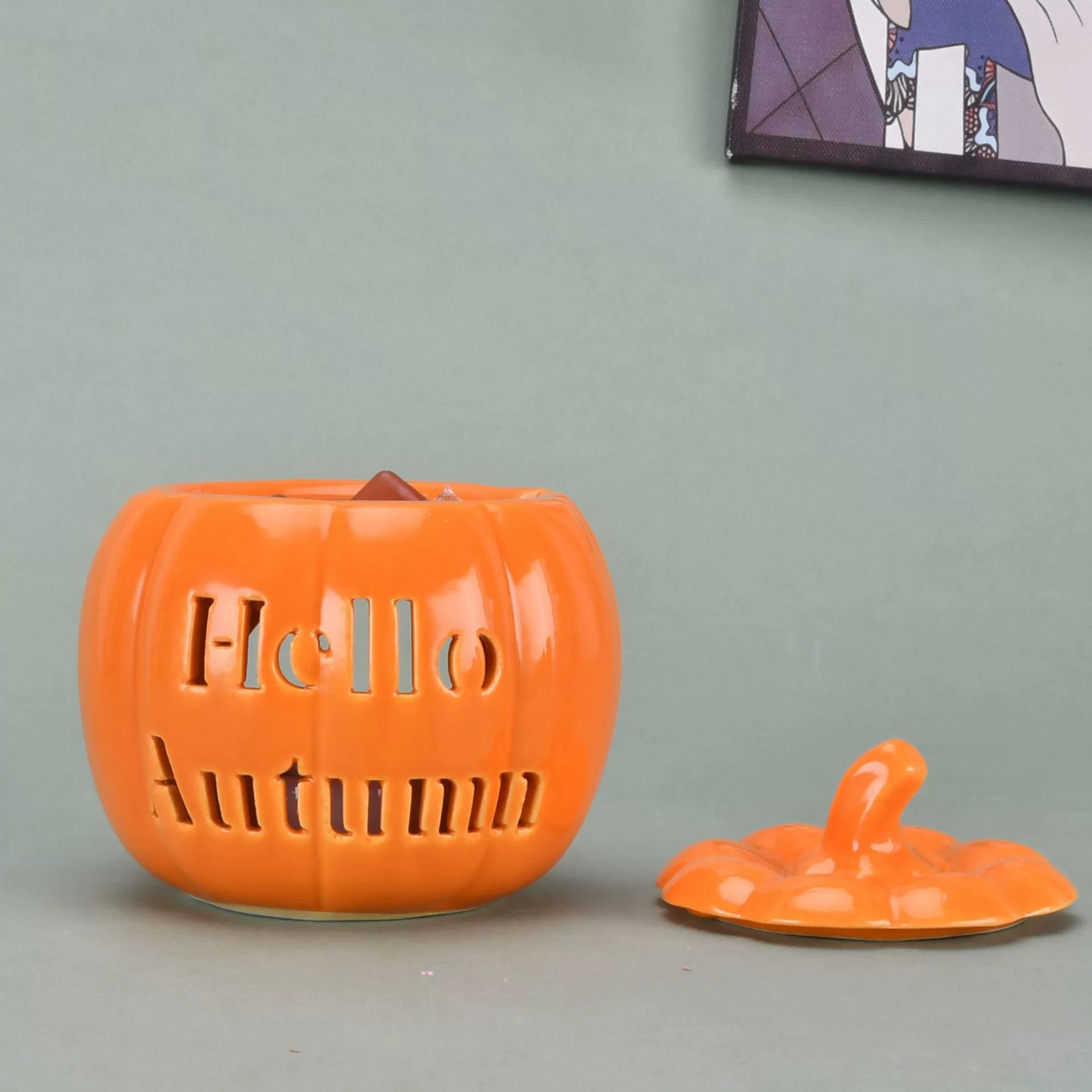 Керамическая свеча Хэллоуин Тыква Керамическая свеча для ароматерапии домашняя ароматерапия аромат эфирное масло плита диффузор