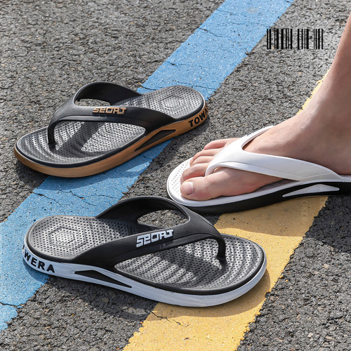 Lida Nai Men's Summer Outdoor Wear Indoor Home Popstar Anti-Odor Anti-Slip Vietnam Toe Slippers