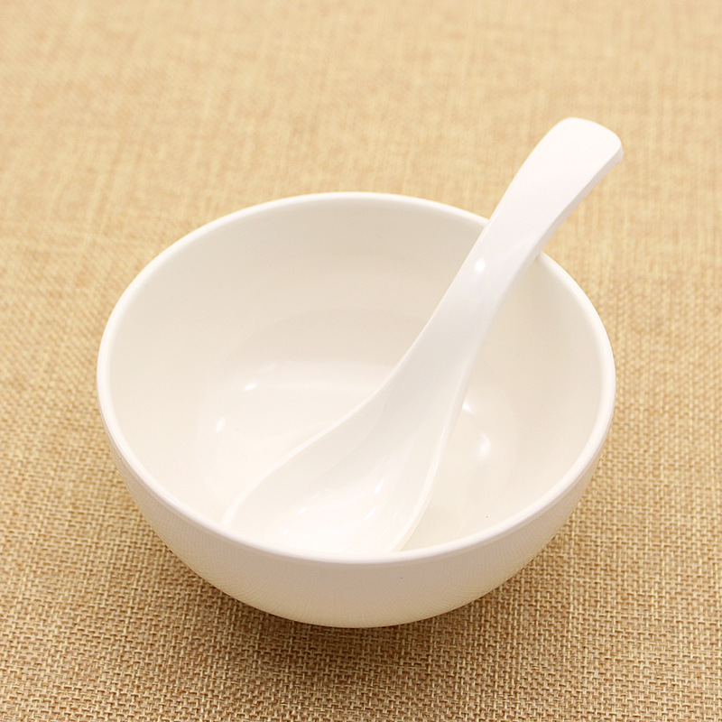 スプーンa5純白のメラミンスプーンのスープは磁器の食器の食堂の顔の碗の家庭の翼の尾のご飯のスプーンの義烏のメーカーに似せます。|undefined