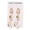 Metal golden earrings, suitable for import, Korean style