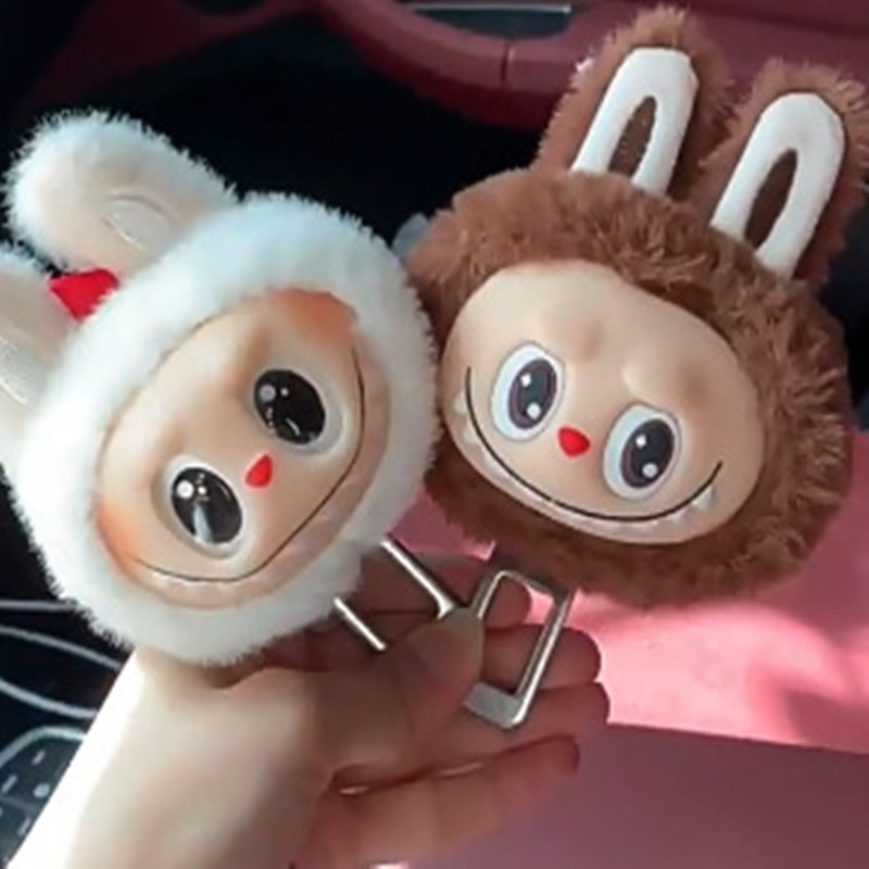 Cute Car Safety Plug with Buckle Plug Cute Bubu Car Rear Seat Belt Extension Holder