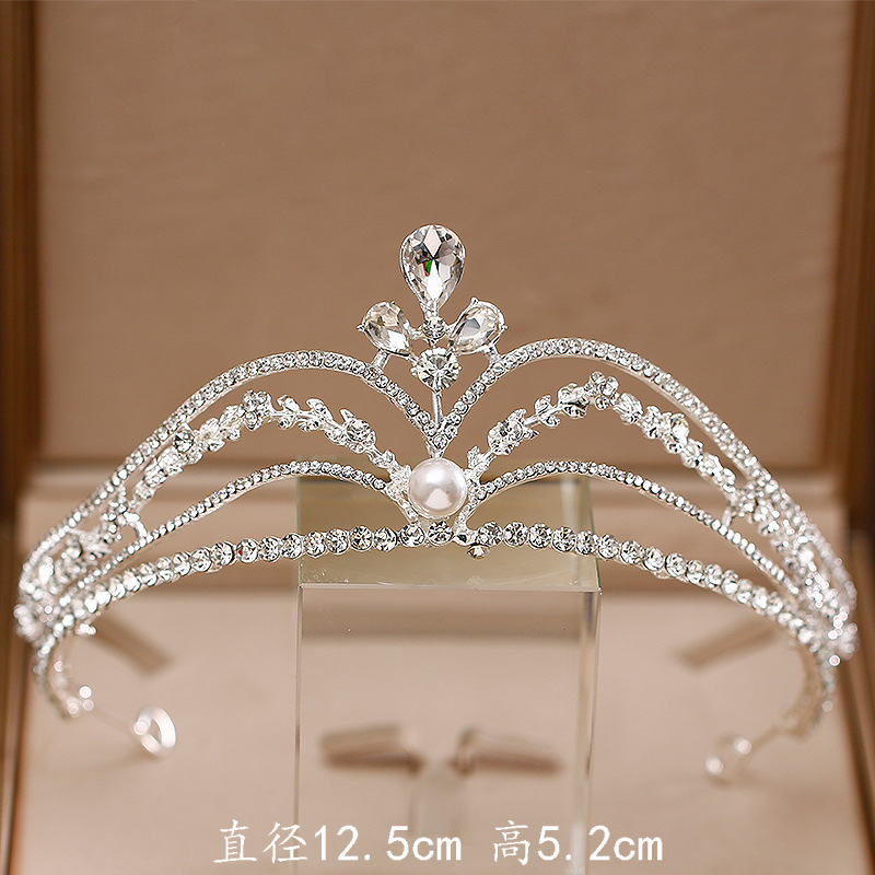 ブライダルヘッドドレス、王冠、結婚式、豪華で雰囲気のある日本と韓国のウェディングドレス、ヘアアクセサリー、18歳の誕生日、成人式、クラウンアクセサリー|undefined