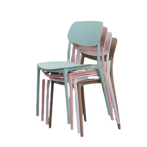 Plastic chair backrest adult simple dining table plastic chair thickened modern simple desk stool home Nordic dining chair