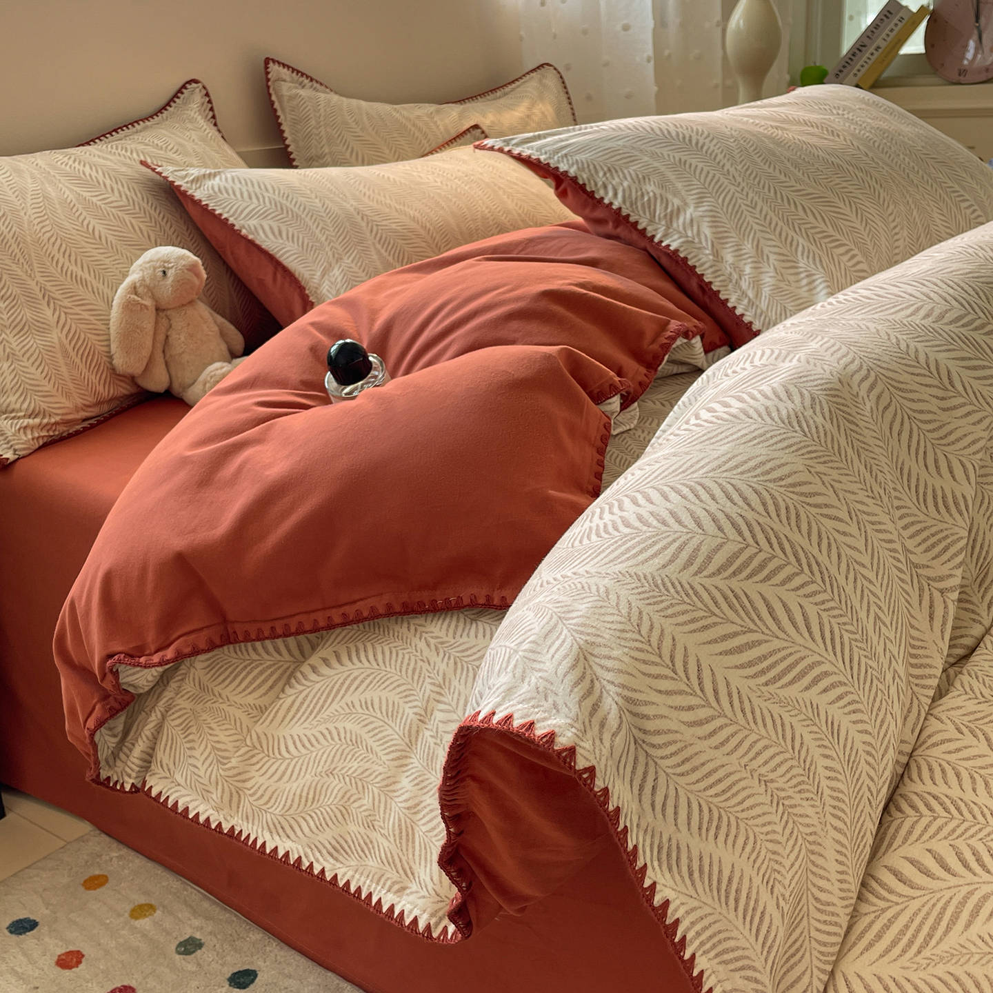 Cama de algodón molido de cuatro piezas de algodón 2025, nueva colcha de cama de cuatro estaciones, colcha de cama universal, kit de colcha de cama