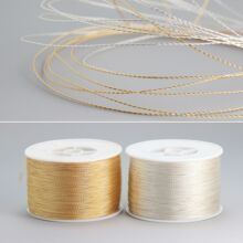 保色金银色麻花铜丝扭线 diy手工绕线材料首饰串珠发簪定型软丝线