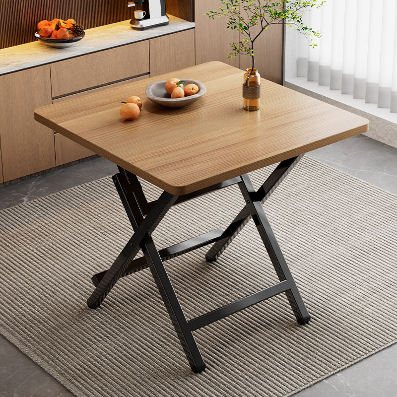Simple Foldable Square Table Small Table for Home Portable Stall Folding Table Rental House Small Apartment Dining Table
