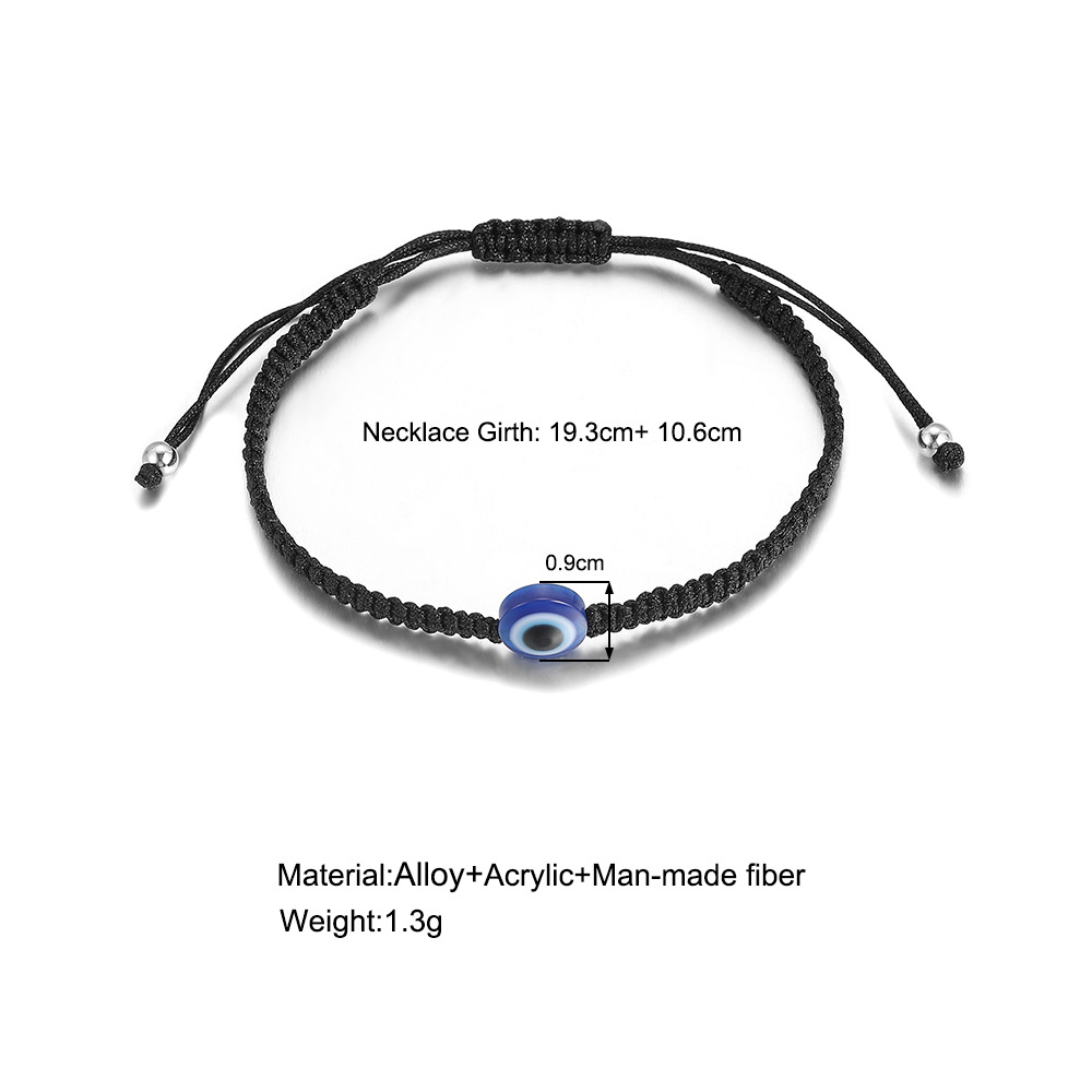 Hand Woven Devil's Eye Personality Adjustable Hand Rope Evil Eye bracelet_voghion.com