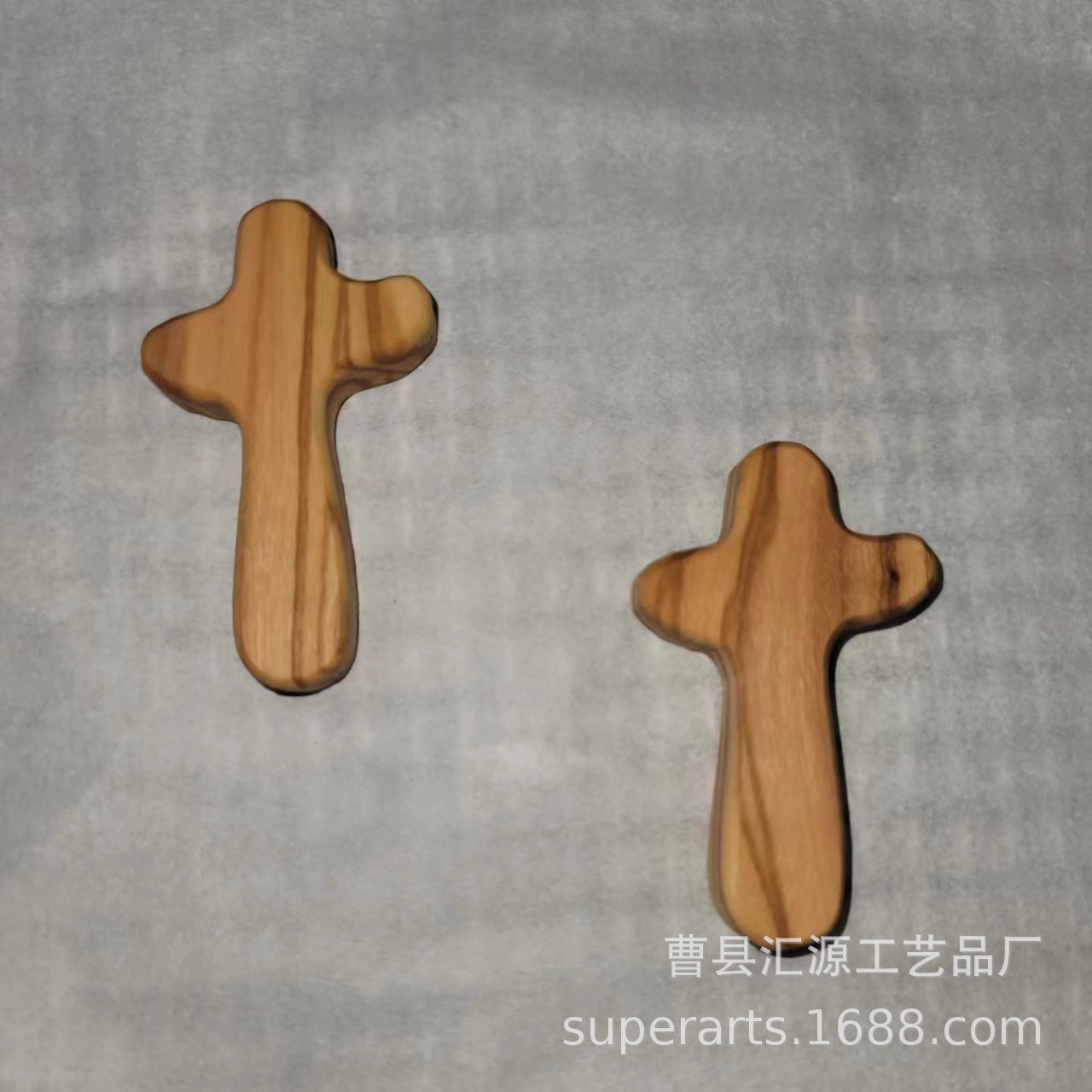 厂家直销木十字架 祈祷木制装饰十字架 橄榄木手握祈祷十字架