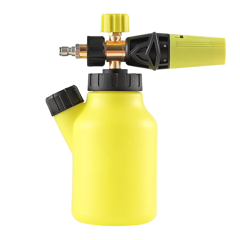 高压泡沫清洗机洗车机1/4快插公头接头透明泡沫喷壶 pa壶可供跨境