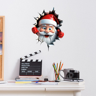 Cross-Border Santa Claus Toilet Sticker Water Tank Cover Sticker Waterproof Bathroom Door Wall Sticker Self-Adhesive Cartoon Holiday Decoration