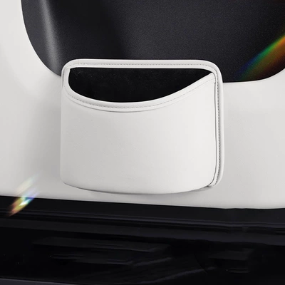 Storage Box, Car storage bag/box - leather-multifunctional-storage-bag-trash-can-white-205167