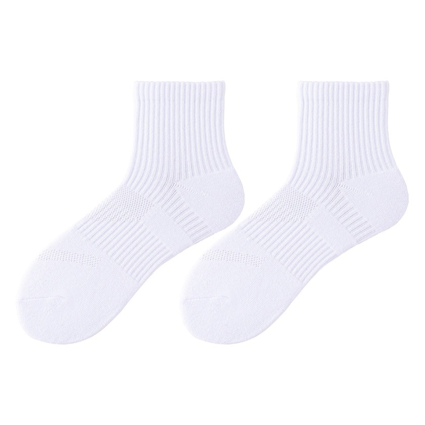 Calcetines desodorante de algodón para hombres Primavera y otoño Calcetines de media pantorrilla FONDO DE Toalla blanca calcetines deportivos absorbentes de sudor calcetines de baloncesto para niños transpirables
