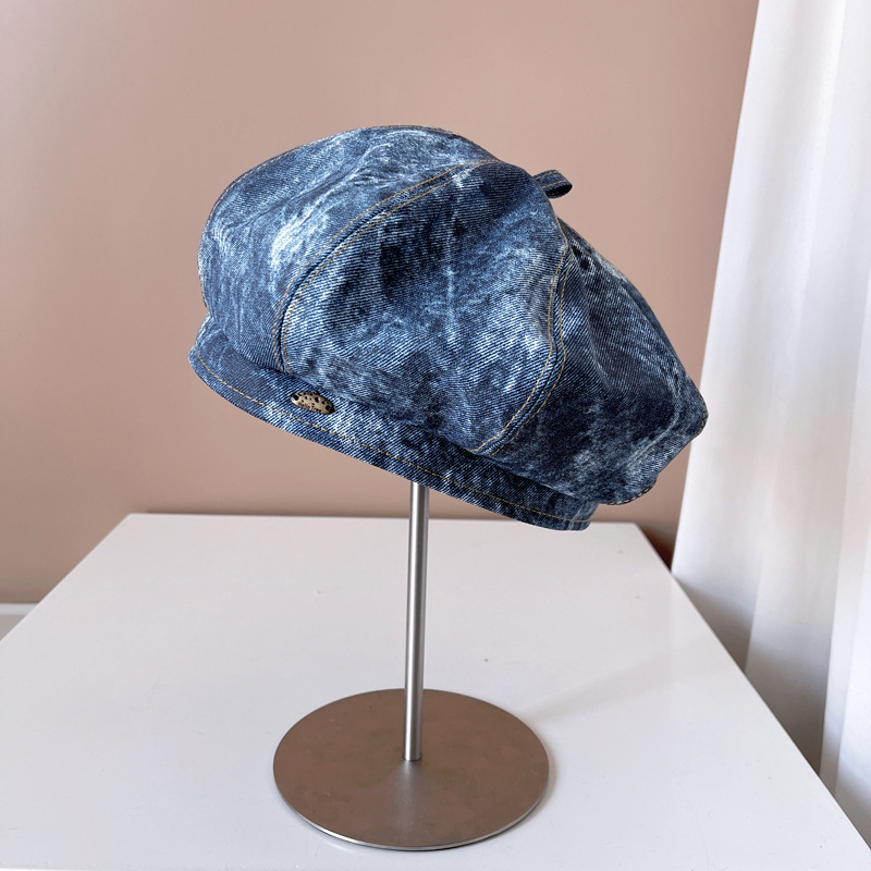Women's Simple Style Marble Eaveless Beret Hat display picture 9