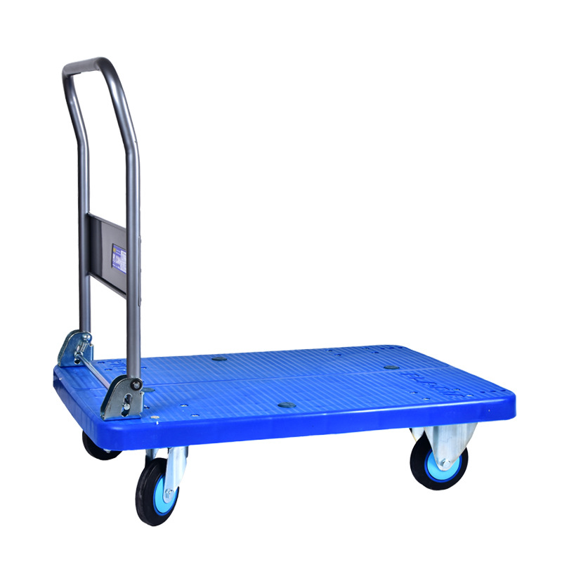 兢木平板手推车超市仓库拉货库房搬运周转静音小推车便携万向轮