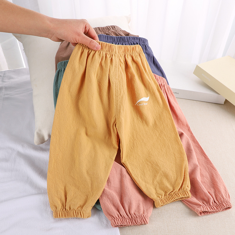 2021 new children's mosquito pants summe...