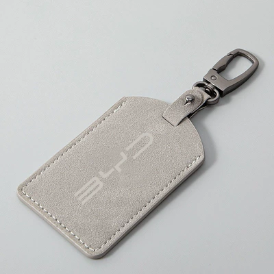 Car NFC Protective Cover — Car key bag - byd-smoke-gray-metal-square-buckle