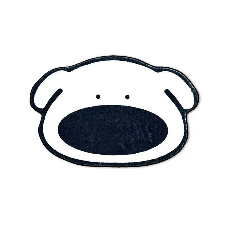 Cartoon Cat Imitation Cashmere Thickened Floor Mat Bathroom Water-Absorbent Non-Slip Easy to Clean Carpet Living Room Balcony Decorative Floor Mat