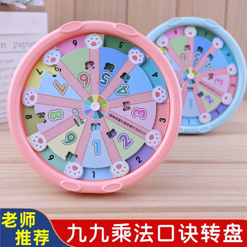 Nine-nine multiplication formula table primary school second grade mathematics multiplication and division formula card puzzle turntable recite arithmetic artifact