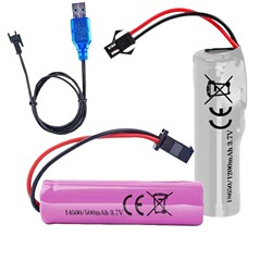 14500ケーブル付き電池18650リチウム電池3.7v充電電池14500リチウム電池18650電池耐久性