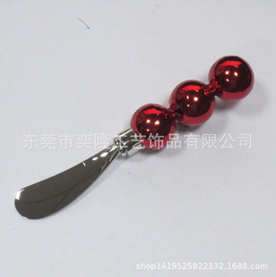 Bell Handle Butter Knife Christmas Red Metal Bell Butter Knife Cheese Board Cheese Mixing Knife Manufacturer Wholesale