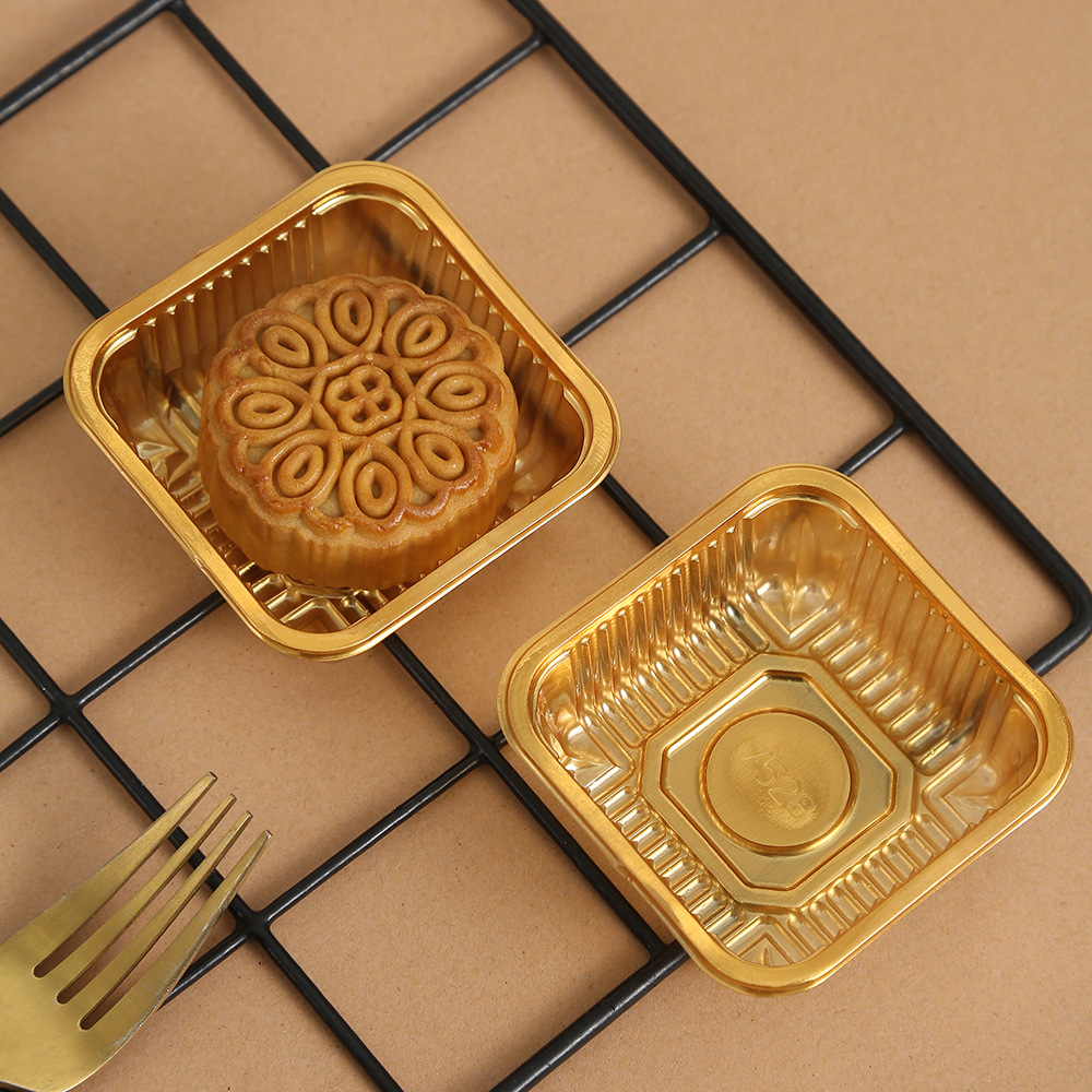 Producto titular de la torta de La Luna engrosada titular de la parte inferior de la torta de la yema de huevo caja de la ampolla caja de embalaje bandeja de plástico de calidad alimentaria al por mayor