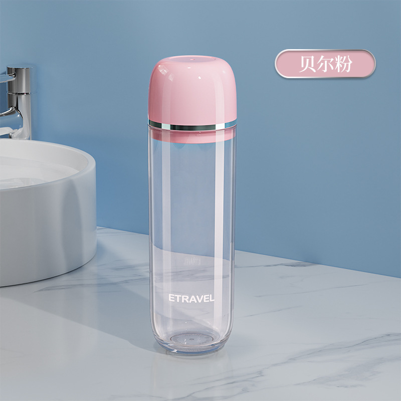 Juego de lavado de viaje, taza de enjuague bucal, pasta de dientes, taza de dientes, artículos de viaje, taza de lavado, cepillo de dientes plegable portátil, traje de viaje