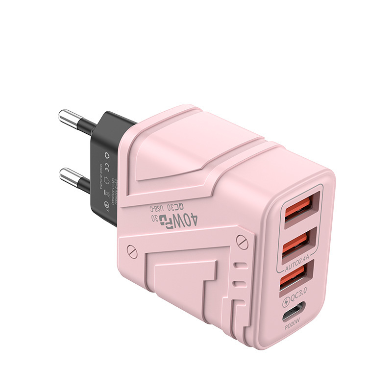 3USB+PD携帯電話充電器、マルチUポート、ヨーロッパおよびアメリカ標準、英国標準、4ポート急速充電ヘッド、新しいプラグを越境供給|undefined