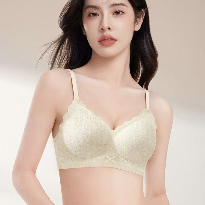 无痕裸感内衣女士2025新款爆款小胸聚拢无钢圈收副乳防下垂文胸罩|undefined