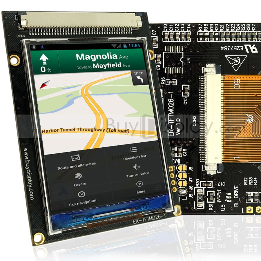 2.6寸TFT LCD彩色液晶显示模块/240x320点阵彩屏模组带转接板