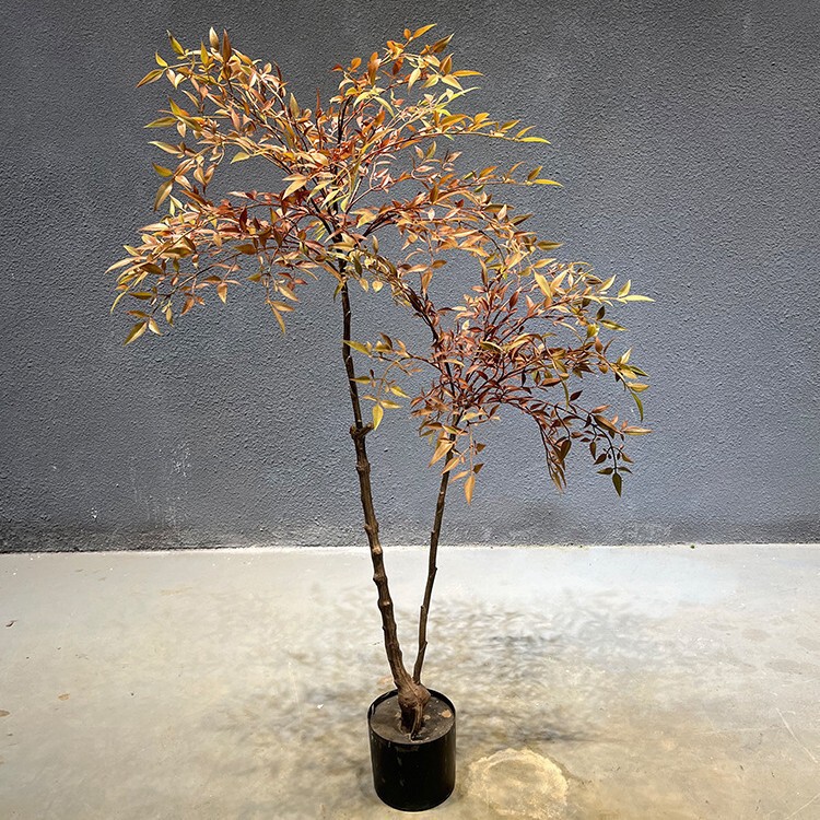 新中国式茶室景観装飾シミュレーション緑植南天竹鉢植え室内ショーウインドー着地造景装飾緑植|undefined