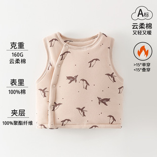 Baby waistcoat vest for boys and girls baby winter thick cotton waistcoat baby category a autumn and winter warm children's waistcoat