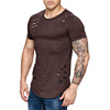 Men's top, colored T-shirt, European style, with short sleeve, wholesale