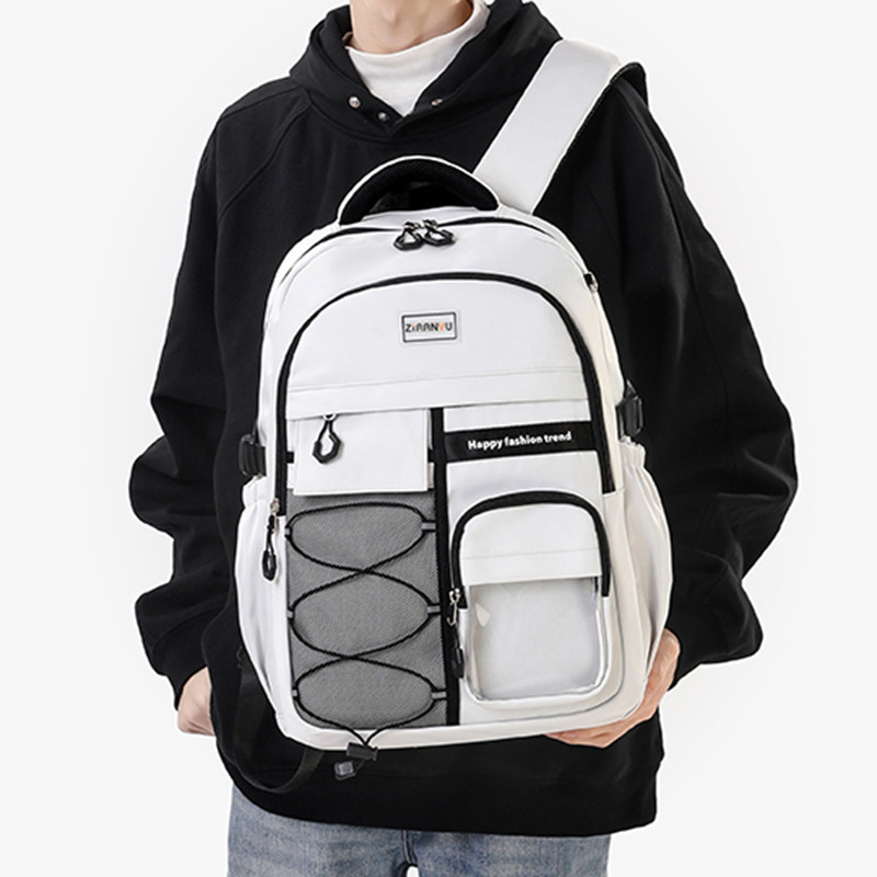 2025新款跨境男学生书包时尚百搭减负护脊大容量三到六年级双肩包