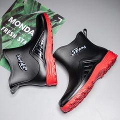 男士春秋雨鞋短筒防滑防水鞋時尚外穿膠鞋男士廚房鞋洗車工作套鞋