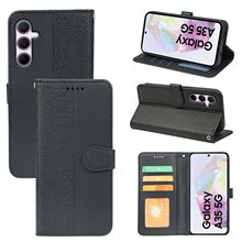 适用三星Galaxy A25E仿皮纹A26小圆扣A16方格印花相框B款手机皮套