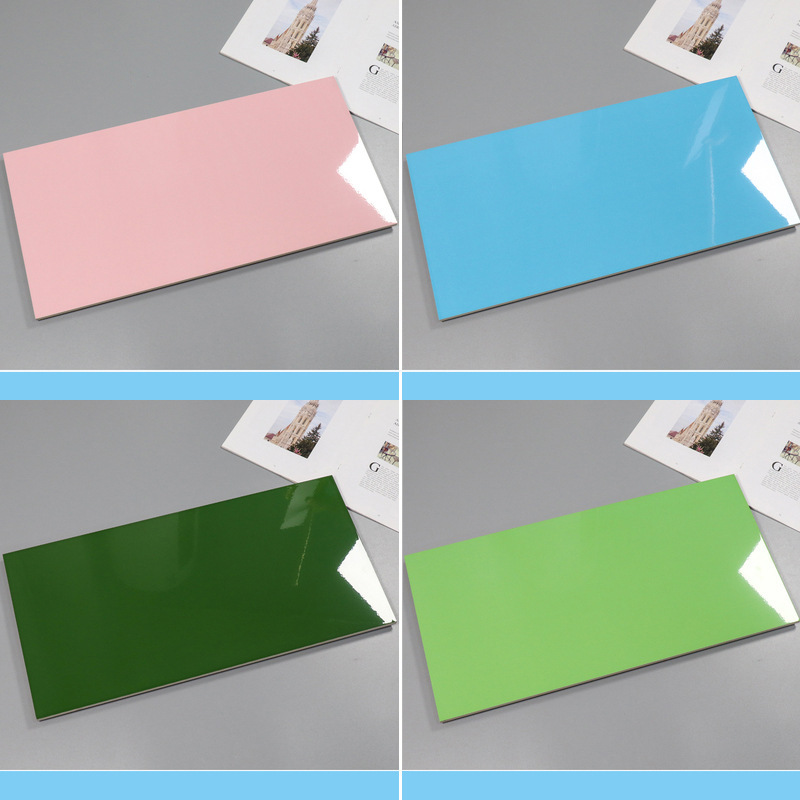 Nordic bathroom wall tile 300X600 kitchen bathroom colorful bright surface pure color brick kindergarten interior wall tile