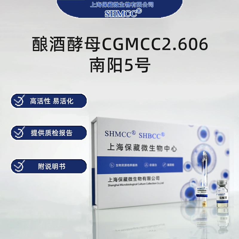 酿酒酵母CGMCC2.606 南阳5号 橡子糖化液酒精发酵 椭圆酵母0代