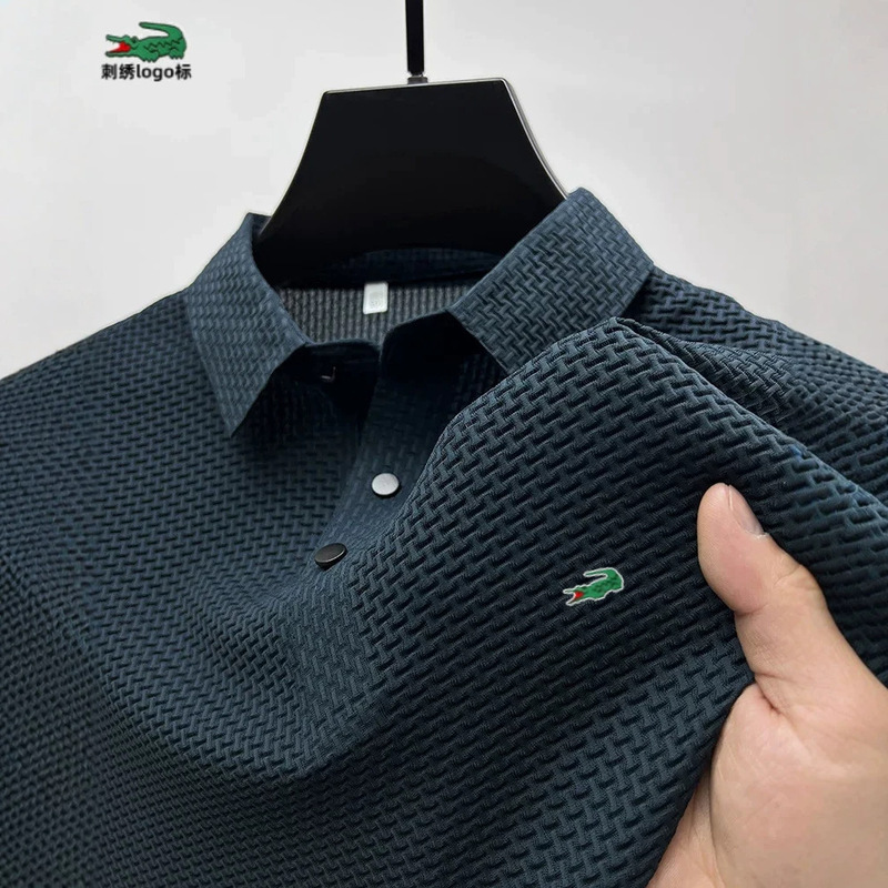 26 Cross-Border Trendy Brand Crocodile Embroidery Men's Ice Silk Cool Casual Comfortable Polo Shirt Short-Sleeve T-Shirt Top a 26 Cross-Border Trendy Brand Crocodile Embroidery Men's Ice Silk Cool Casual Comfortable Polo Shirt Short-Sleeve T-Shirt Top a