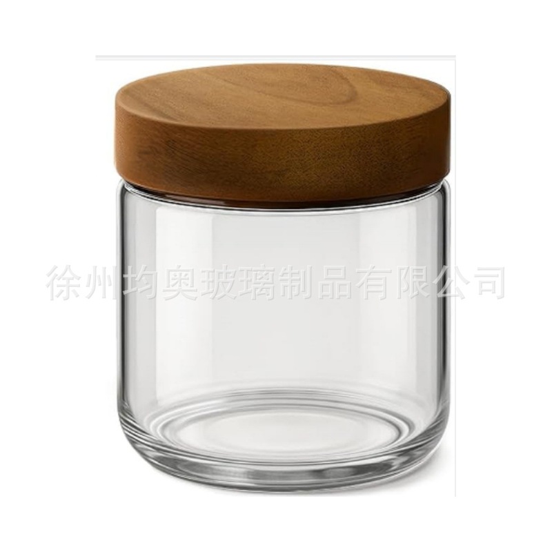 亚马逊玻璃密封罐相思木密封罐厨房食品坚果零食收纳罐|undefined