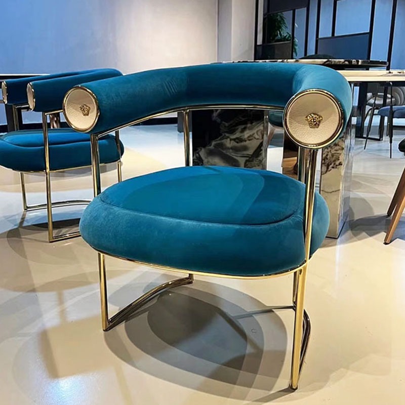 Van Home Luxury Sofa Chair Italian Living Room Leisure Chair High-end Villa Grand Floor Dining Chair