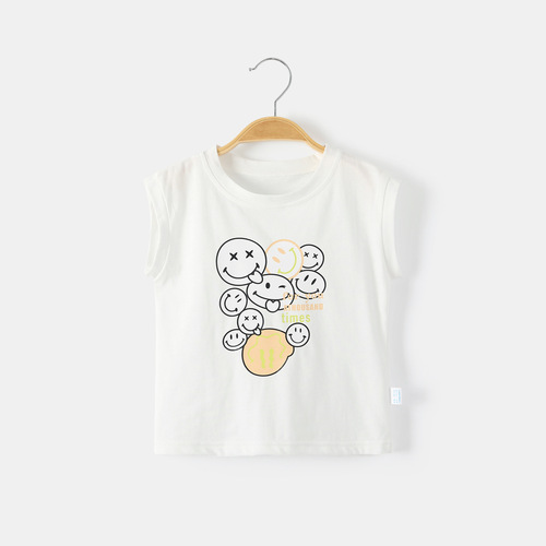Baby vest, sleeveless T-shirt—Type A, made of pure cotton, thin summer style, perfect as a base layer for infants, newborns, and both boys and girls.