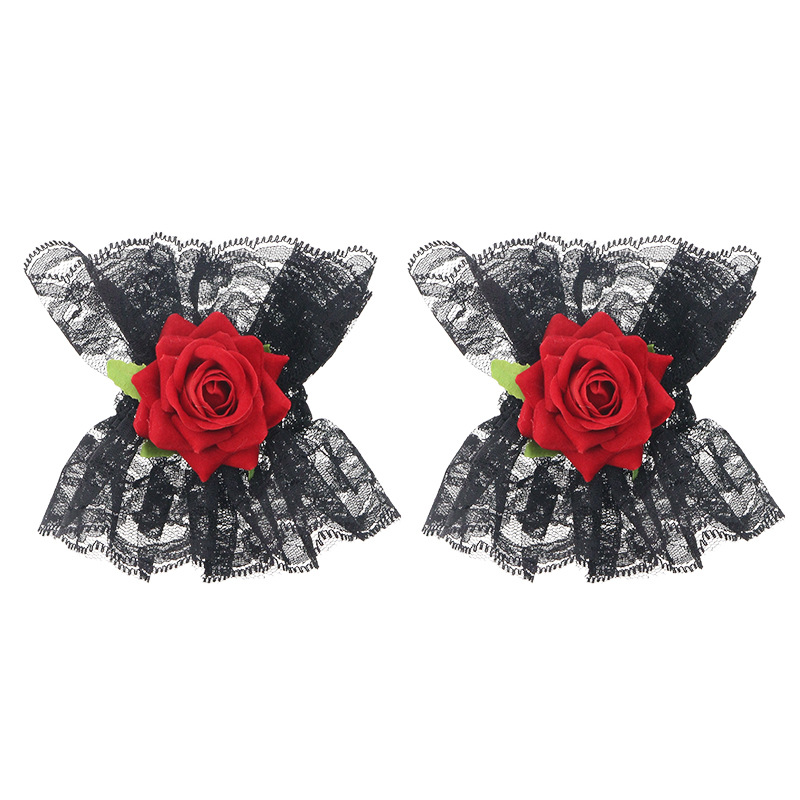 Chica de moda dulce y linda funda de muñeca de encaje lazo cadena de manga de mano pulsera Lolita funda de manga de mano para vestir