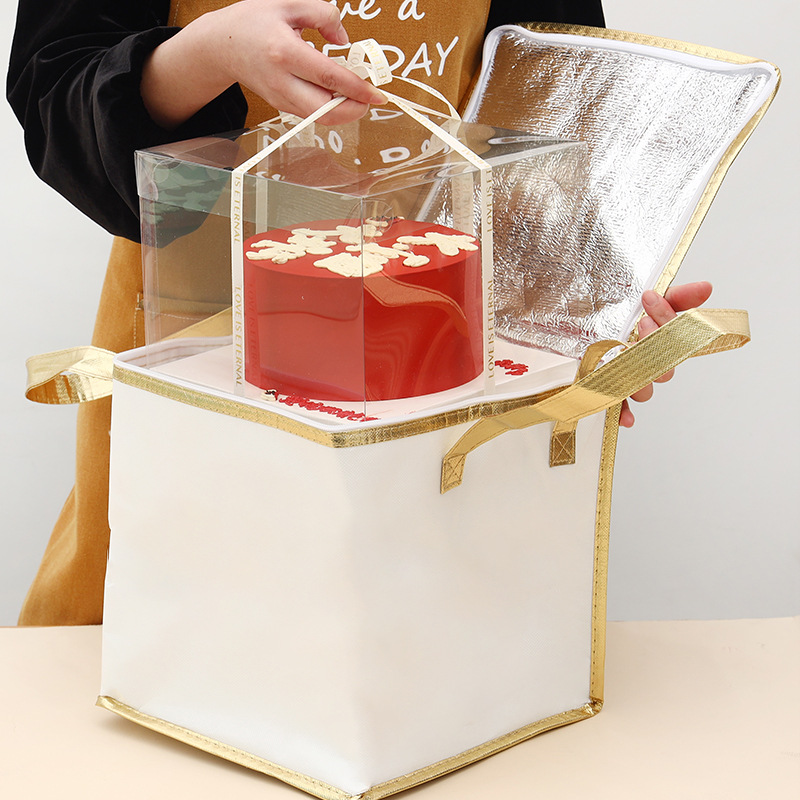 烘焙透明生日蛋糕盒4/6/8/10寸三合一方形單層雙層加高包裝盒批發