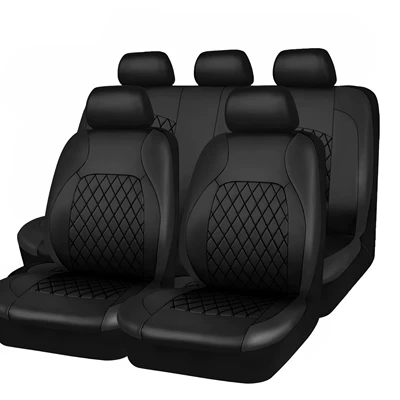 Cross-border foreign trade car seat cover rhombus Universal seat cover - black-50130