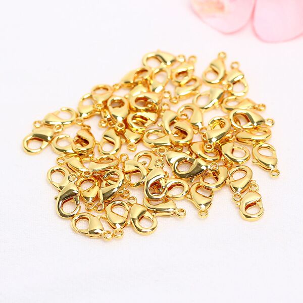 14K/18K gold color retention lobster clasp diy handmade jewelry accessories gold necklace bracelet with receiving tail buckle