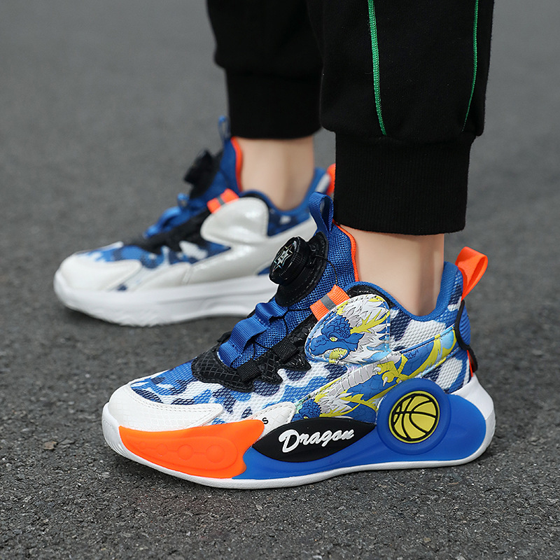 Basketbalschoenen voor jongens met draaisluiting en mesh_voghion.com
